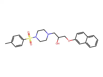 1-[4-(4-Methylbenzenesulfonyl)piperazin-1-yl]-3-(naphthalen-2-yloxy)propan-2-ol structure