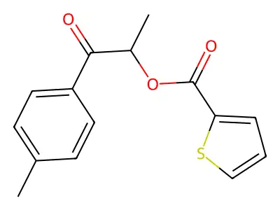 1-(4-Methylphenyl)-1-oxopropan-2-yl thiophene-2-carboxylate structure