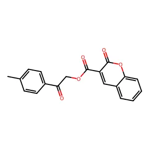 2-(4-methylphenyl)-2-oxoethyl 2-oxo-2H-chromene-3-carboxylate structure