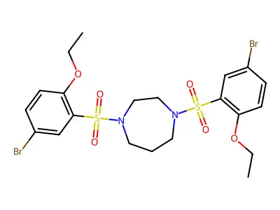 1,4-Bis[(5-bromo-2-ethoxyphenyl)sulfonyl]-1,4-diazepane structure