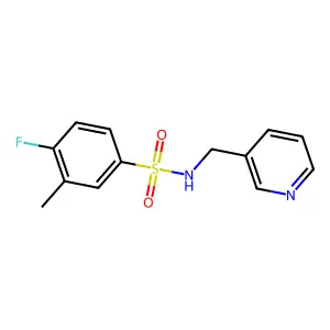 4-Fluoro-3-methyl-N-pyridin-3-ylmethyl-benzenesulfonamide structure