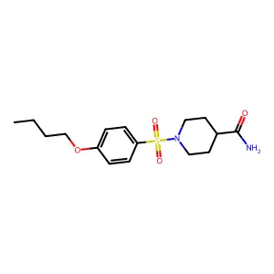 1-(4-Butoxyphenyl)sulfonylpiperidine-4-carboxamide structure