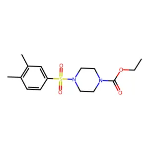Ethyl 4-(3,4-dimethylphenyl)sulfonylpiperazine-1-carboxylate structure