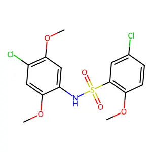 5-chloro-N-(4-chloro-2,5-dimethoxyphenyl)-2-methoxybenzenesulfonamide structure
