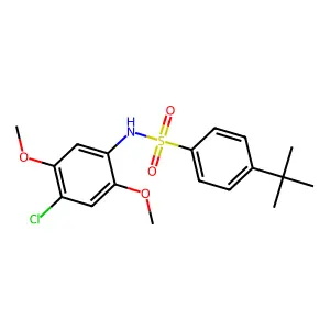 4-tert-butyl-N-(4-chloro-2,5-dimethoxyphenyl)benzenesulfonamide structure