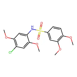 N-(4-chloro-2,5-dimethoxyphenyl)-3,4-dimethoxybenzenesulfonamide structure