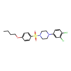 1-(4-Butoxyphenyl)sulfonyl-4-(3,4-dichlorophenyl)piperazine structure