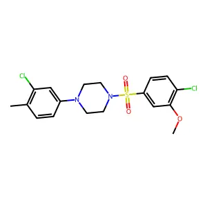 1-(4-Chloro-3-methoxyphenyl)sulfonyl-4-(3-chloro-4-methylphenyl)piperazine structure