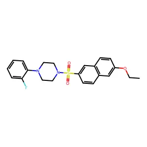 1-(6-Ethoxynaphthalen-2-yl)sulfonyl-4-(2-fluorophenyl)piperazine structure