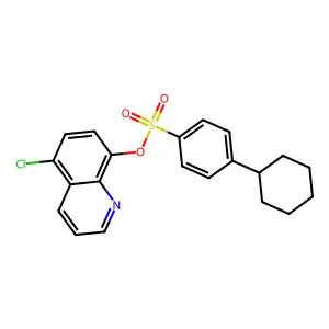 5-Chloro-8-quinolyl 4-cyclohexylbenzenesulfonate structure