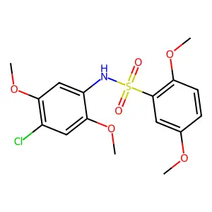 N-(4-chloro-2,5-dimethoxyphenyl)-2,5-dimethoxybenzenesulfonamide structure