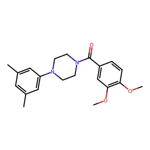 (3,4-Dimethoxyphenyl)(4-(3,5-dimethylphenyl)piperazin-1-yl)methanone structure