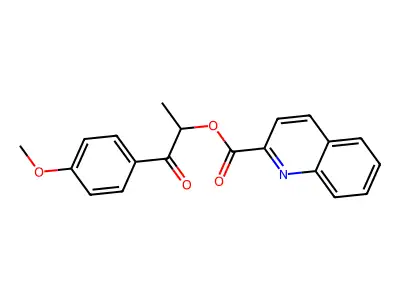 1-(4-Methoxyphenyl)-1-oxopropan-2-yl quinoline-2-carboxylate structure