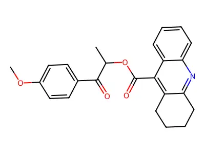 1-(4-Methoxyphenyl)-1-oxopropan-2-yl 1,2,3,4-tetrahydroacridine-9-carboxylate structure