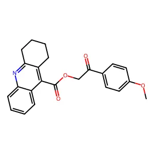 2-(4-Methoxyphenyl)-2-oxoethyl 1,2,3,4-tetrahydroacridine-9-carboxylate structure