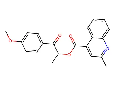 1-(4-Methoxyphenyl)-1-oxopropan-2-yl 2-methylquinoline-4-carboxylate structure