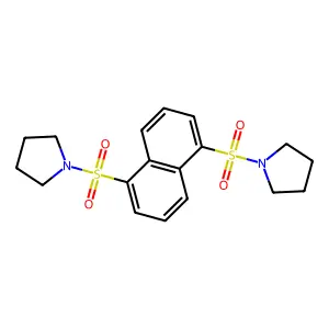 {[5-(Pyrrolidinylsulfonyl)naphthyl]sulfonyl}pyrrolidine structure