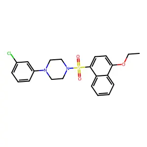 1-(3-Chlorophenyl)-4-((4-ethoxynaphthalen-1-yl)sulfonyl)piperazine structure