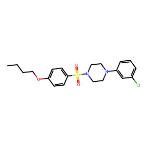 1-(4-Butoxyphenyl)sulfonyl-4-(3-chlorophenyl)piperazine structure