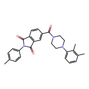 5-(4-(2,3-Dimethylphenyl)piperazine-1-carbonyl)-2-(p-tolyl)isoindoline-1,3-dione structure