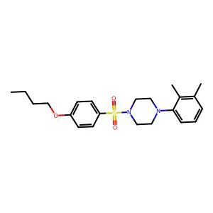 1-(4-Butoxyphenyl)sulfonyl-4-(2,3-dimethylphenyl)piperazine structure