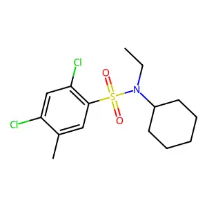 2,4-dichloro-N-cyclohexyl-N-ethyl-5-methylbenzenesulfonamide structure