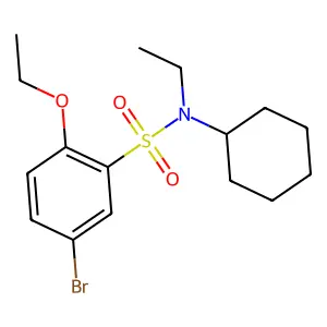 5-bromo-N-cyclohexyl-2-ethoxy-N-ethylbenzenesulfonamide structure