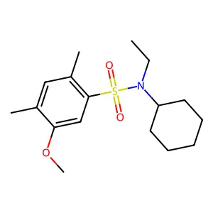 N-cyclohexyl-N-ethyl-5-methoxy-2,4-dimethylbenzenesulfonamide structure