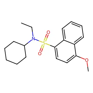 N-cyclohexyl-N-ethyl-4-methoxynaphthalene-1-sulfonamide structure
