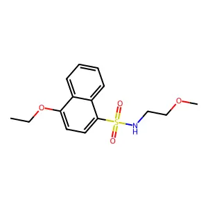 4-ethoxy-N-(2-methoxyethyl)naphthalene-1-sulfonamide structure