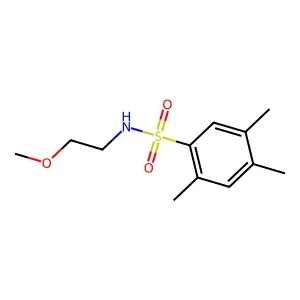 N-(2-methoxyethyl)-2,4,5-trimethylbenzenesulfonamide structure