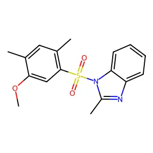 1-((5-methoxy-2,4-dimethylphenyl)sulfonyl)-2-methyl-1H-benzo[d]imidazole structure