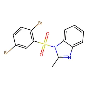 1-[(2,5-dibromophenyl)sulfonyl]-2-methyl-1H-benzimidazole structure