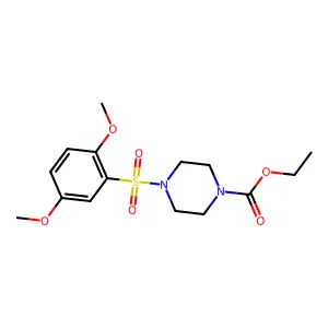 Ethyl 4-((2,5-dimethoxyphenyl)sulfonyl)piperazine-1-carboxylate structure