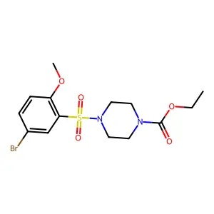 Ethyl 4-(5-bromo-2-methoxyphenyl)sulfonylpiperazine-1-carboxylate structure