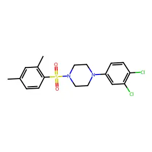 1-(3,4-Dichlorophenyl)-4-((2,4-dimethylphenyl)sulfonyl)piperazine structure