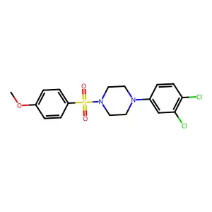 1-(3,4-Dichlorophenyl)-4-((4-methoxyphenyl)sulfonyl)piperazine structure
