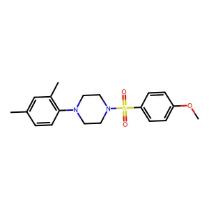 1-(2,4-Dimethylphenyl)-4-(4-methoxyphenyl)sulfonylpiperazine structure