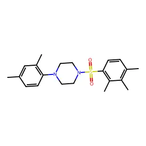 1-(2,4-Dimethylphenyl)-4-((2,3,4-trimethylphenyl)sulfonyl)piperazine structure