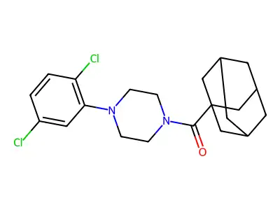 1-(1-Adamantylcarbonyl)-4-(2,5-dichlorophenyl)piperazine structure