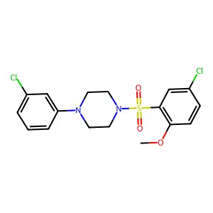 1-(5-Chloro-2-methoxyphenyl)sulfonyl-4-(3-chlorophenyl)piperazine structure