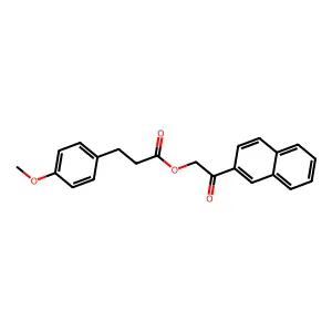2-(2-Naphthyl)-2-oxoethyl 3-(4-methoxyphenyl)propanoate structure