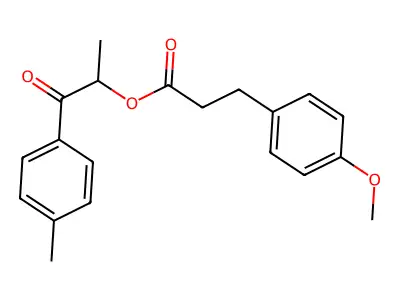 1-Methyl-2-(4-methylphenyl)-2-oxoethyl 3-(4-methoxyphenyl)propanoate structure