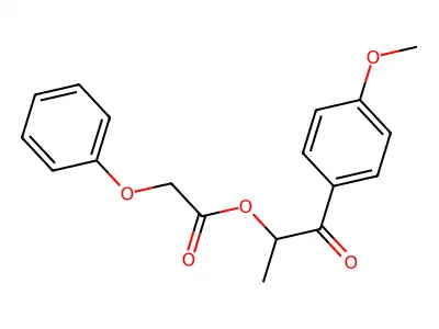 2-(4-Methoxyphenyl)-1-methyl-2-oxoethyl phenoxyacetate structure