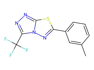 6-(3-Methylphenyl)-3-(trifluoromethyl)[1,2,4]triazolo[3,4-b][1,3,4]thiadiazole structure