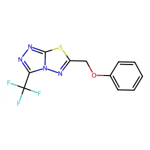 6-(Phenoxymethyl)-3-(trifluoromethyl)-[1,2,4]triazolo[3,4-b][1,3,4]thiadiazole structure