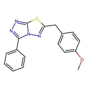 6-[(4-Methoxyphenyl)methyl]-3-phenyl-[1,2,4]triazolo[3,4-b][1,3,4]thiadiazole structure