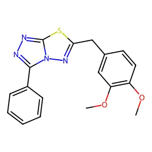 6-(3,4-Dimethoxybenzyl)-3-phenyl[1,2,4]triazolo[3,4-b][1,3,4]thiadiazole structure