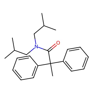 N,N-bis(2-methylpropyl)-2,2-diphenylpropanamide structure