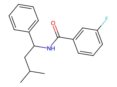 3-氟-N-(3-甲基-1-苯基丁基)苯甲酰胺 structure